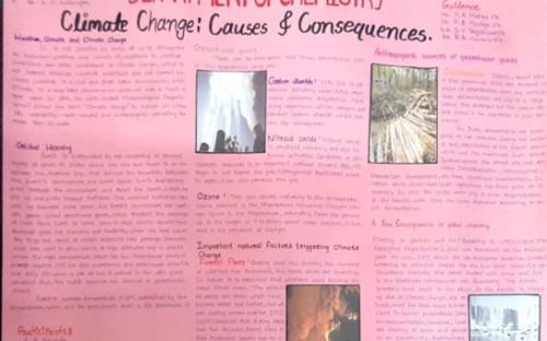 Wallpaper entitled “DISCOVERY- Climate change – Causes and Consequences ” was published by the Dept of Chemistry of our college at the auspicious hands of Principal, Dr. Deepa Kshirsagar on date 26 January 2020