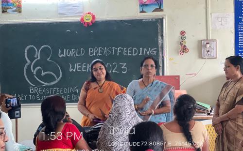 Dr. Anvita Agrawal delivered speech on importance of breast feeding on occasion of Breast Feeding week- August 2023