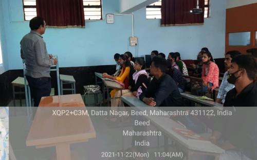 a guest lecture was organized on Metal-Ligand Bonding in Transition Metal Complexes by the Dept of Chemistry in the hall-23 of our college on 22 November, 2021. The resource person of the event was Prof. Dr. M.A. Sakhare