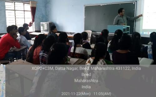 a guest lecture was organized on Metal-Ligand Bonding in Transition Metal Complexes by the Dept of Chemistry in the hall-23 of our college on 22 November, 2021. The resource person of the event was Prof. Dr. M.A. Sakhare.