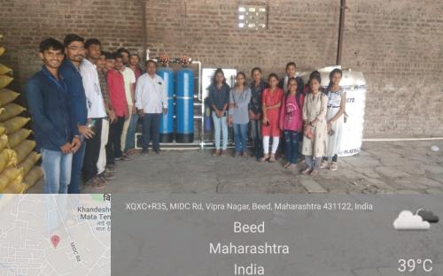 The department of chemistry had organized a study tour to visit Sharda Paints Plot No-66, MIDC Beed on date 10.05.2022