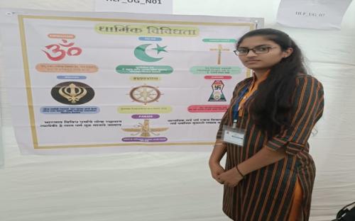 Student of chemistry department Ku. Rutuja Hari Khade B. Sc. II year has participated in university level Avishkar 2022, organized by Dr. B. A. M. U. Aurangabad