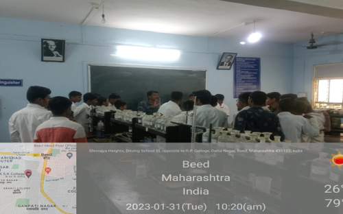 Department of Chemistry conducted school college student’s interaction in department of chemistry of our college on dated 31 January 2023