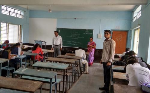 Hon’ble vice Principal and HOD Dept. of physics with faculty members, On the occasion of Essay writing Competition.