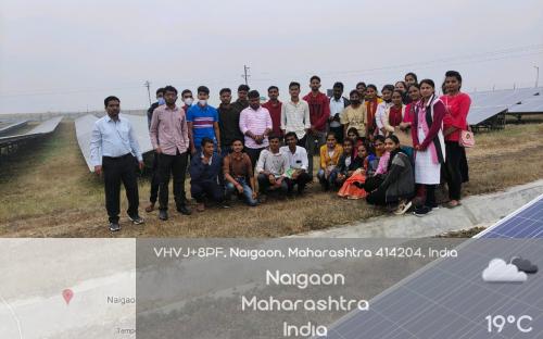 Educational tour at Solar Plant, Rohatwadi, Ta. Patoda, Dist.  Beed 30/12/2021