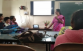 Dr. Maheshmalkar P.R, delivering a invited talk on “Raman Effect” at Swa. Sawarkar College, Beed