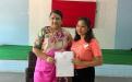 Dr.Deepa KShirsagar felicitates PG Student (Home Science) ku. Anjali Darade  for securing Topper in Dr. B.A.M.U. 