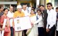 Students of Department Publishing the wall paper by the hands of Chief Guest, Principal  Dr. Deepatai Kshirsagar, Vice Principal Dr. S. V. Kshirsagar, faculty members  respected Guests and Students