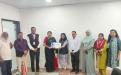 Falicitation by Honourable Dr. Deepa Tai Kshirsagar madam for getting prize in poster presentation to Ms Priyanka H. Giri